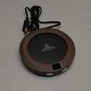 Mug Warmer, Coffee Warmer for Desk, Coffee Cup Warmer with 3 Temp Settings and Ambient Light, 2-12H Timer, 30W (Wood)