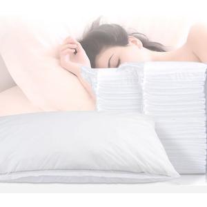 20PCS Disposable Pillow Case,32 x 20 Inches Non-Woven Fabric Disposable Pillowcase,White Disposable Pillow Cases for Travel Hotel Bedroom Home Bedding Supplies