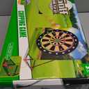 Golf Chipping Game with Stand, Upgrade 54"x 54" Golf Hitting Mat and Practice Set with Sticky Balls Perfect for Backyard Indoor Outdoor Family Battle Game, Christmas Ideal Gifts for Kids Adults (A) (Green)