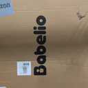 Babelio New Version Baby Gate with Cat Door Adjustable, 29-40" Metal Pet Door for Stairs & Doorways, Pressure Mounted, No Tools Needed, Black