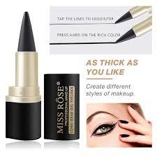 LOKFAR 1 Pcs Black Gel Cream Eyeliner Set, Tool Smudge Proof and Waterproof Matte Quick Dry Black Eye-liner Pencil Tattoo Eyeliner Pen Stick Makeup for Women