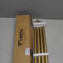 TONIAL Curtain Rod 32 to 58 Inch, Telescoping Splicing 3/4 Drapery Rods for Windows Decorative Single Rod with Small Cap End, Antique Gold