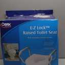 E-Z Lock Raised Toilet Seat with Adjustable Armrests, White 