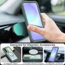 for Samsung Galaxy A36 5G Case, [Transparent & Holster Series] Belt Clip Full Body Shockproof Protective Cell Phone Cover with 2 Pack Tempered Glass Screen Protector (Dark Green/Clear)