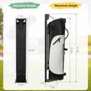 Wall Mount Golf Bag Rack, Golf Bag Storage Stand, Heavy Duty Single Golf Bag Holder & Club Organizer for Garage, Basement, Home, Space Saving Storage Solution