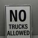 2 Pack No Trucks Allowed Sign 24 x 18 Inch Reflective Aluminum Metal Signs Rust-Free UV Protected Driveway Signs for No Trucks in Driveway Street Parking Lot Private Roads