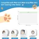 2 x 60 Count Cat Litter Box Liners Bag Compatible with Meo Want Self-cleaning Cat Litter Box MW-SC01 MW-SC02 MW-LR01, Leak-Proof Drawstring Bags - Heavy Duty Replacement Liners 18" x 12.6"