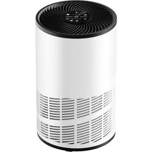 OLIXIS Air Purifiers for Home, Quiet Air Cleaner with HEPA 3-in-1 Filter for Bedroom, Portable Air Purifier with Sleep Mode Speed Control Timer for Odor Dust Smoke Pollen (White)