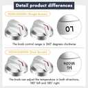 AMI PARTS NE63T8111SS NE63T8311SS NE63BG8315SS Fit for Samsung Electric Stove Knob Replacement Knobs for -DG94-03500V DG94-03500W DG94-03500A/Z (4PCS Silver)