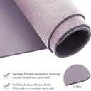 TOWWI PU Leather Desk Pad with Suede Base, Multi-Color Non-Slip Mouse Pad, 36 x 17 Waterproof Desk Writing Mat, Large Desk Blotter Protector(Gray-Pink)