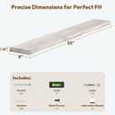 Vivelove Elm Wood Floating Shelf with Invisible Bracket 55Weathered White