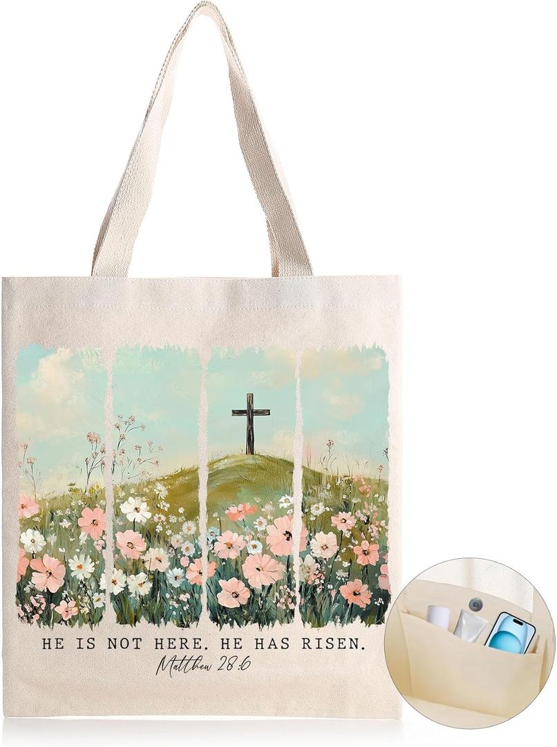 2 x Christian Inspirational Butterfly Library Bag Gifts for Mom, Christmas Religious Mental Health Jesus Gift for Women