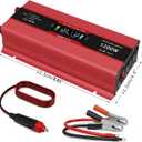 1200W Car Power Inverter DC 12V to 110V AC Converter 1200W Inverter Power Inverters with LCD Display and AC Outlets 2A USB Charging Port