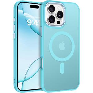 BENTOBEN for iPhone 16 Pro Case [Compatible with Magsafe] Magnetic Matte Phone Case iPhone 16 Pro Translucent Slim Thin Shockproof Women Men Protective Cover iPhone 16Pro 6.1" 2024, Lake Blue