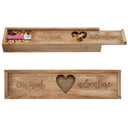 Barydat Pregnancy Test Gifts Box Keepsake Box Pregnancy Announcement for Husband Wooden Baby Reveal Announcements Surprise Ideas Test Holder Baby Souvenir Gifts for Dad Grandma Grandparents(Brown)
