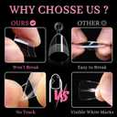 600PCS Short Gel Nail Tips Almond Press on Nails Clear Acrylic Nail Tips Almond Fake Nails, 12 Sizes Half Cover Soft Gel Nails Tips Kit for False Nails Extension Artificial Fingernails -B