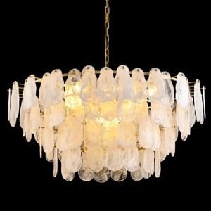 Modern Large Crystal Glass Chandelier, 39.76" Gold Luxury Hanging Pendant Light Fixture,16-Light Round Cloud Ceiling Chandeliers Lighting for Dining Room Living Room Bedroom Foyer Stairway, E12