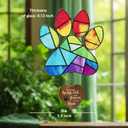 Dog Memorial Gifts for Loss of Dog, Pet Sympathy Suncatcher, Bereavement Keepsake Stained Glass Suncatchers for Windows