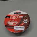 Floor Cord Cover X-Protector - 5 Overfloor Cord Protector - Self-Adhesive Power Cable Protector - Silicone Cord Protector - Ideal Extension Cord Cover to Protect Wires On Floor (60 in) (Brown)