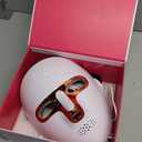 tinkoola Red Light Therapy Mask for Face & Neck, LED Face Light Therapy, USB C Rechargeable, Infrared Mask for Home Working Travel Yoga (White Gold)