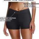 Yonique Womens Swim Shorts Bathing Suits Bottoms Swimsuit Bottoms (Black, XL)