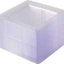 Oasis Creations Clear Square Plates Set 6.5" - 50 count - Premium Hard Clear Disposable Plastic - Disposable and Reusable - Salad Plate - Appetizer Plate - Dessert Plate - Party Plate Set