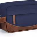 Travel Toiletry Bag for Men, Hanging Toiletry Organizer, Water Resistant Shaving Kit with Large Capacity for Travel Accessories (Blue, Medium)