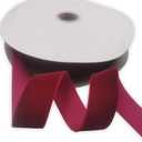 KLTRIBBON Nylon Velvet Ribbon Single Faced,1 Inch X 25Yards Spool (Wine)