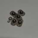 Honoson 5 Pcs Self Adhesive Caster Wheels Appliance Rollers Appliance Sliders for Kitchen 360° Swivel Universal Wheel Mini Small Kitchen (Clear Black with 1 Steel Ball Style)