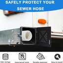 2pcs RV Bumper End Cap, Aluminum Camper Sewer Hose Storage Cap Cover Vent Holes Hose Storage Support Accessories for Standard 4 Inch Square RV Bumper