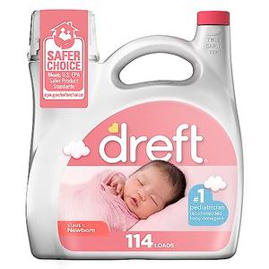 Dreft Stage 1 Newborn Baby Laundry Detergent Liquid, HE Compatible, 114 Loads, Laundry Soap for Sensitive Skin, Baby Laundry Detergent, Newborn Essentials Dreft Stage 1 Newborn Baby Laundry Detergent Liquid, HE Compatible, 114 Loads, Laundry Soap for Sensitive Skin, Baby Laundry Detergent, Newborn Essentials