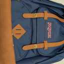 JanSport Cortlandt Laptop Backpack, Navy, 15” Laptop Sleeve-Synthetic Leather Shoulder Computer Bag with Large Compartment, Padded Straps- Rucksack for Men, Women, One Size