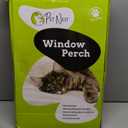 Cat Window Perch - Cat Window Hammock for Small Pets with Heavy Duty Metal Supporting Stand & 4 Strong Suction Cups - Pet Foldable Window Hammock Including Cat Ball Toy - White