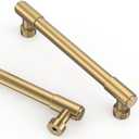 5  Pack 5 Inch(128mm) Champagne Bronze Cabinet Pulls Kitchen Cabinet Handles Champagne Gold Hardware for Cupboard Drawer