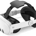 Head Strap Accessories Compatible with Oculus Meta Quest 3S/3, Replacement Elite Strap for Enhanced Support and Comfort in VR, Included Lens Protector Cover