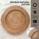 ChargeIt by Jay Ch, Charge it by Jay Harvest Round Rattan Charger Plate - Set of 4, brown