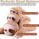Gnomantic Sloth Weighted Stuffed Animals - 28 Inch 5.0 Pounds Weighted Plushies Sloth Stuffed Animal - Large Plush Pillow - Cute Plush Toy Gifts for Kids & Adults (28" 5.0 lbs)