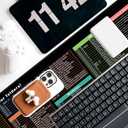 Excel Cheat Sheet Desk Pad, 31.5"x11.8", Waterproof Extra Large Excel Shortcut Mat with Stitched Edges, Anti-Slip Excel Mouse Pad for Office Desk, MS Excel/Word Shortcuts (Color Shortcut)