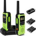 Retevis RT49P Waterproof Walkie Talkies, IP67 Floating 2 Way Radio, NOAA Walkie Talkie, 1200mAh Rechargeable AA Batteries, SOS Flashlight Two Way Radio for Skiing Kayaking 2 Pcs