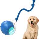 Tiny Fetch Dog Toy - Interactive Dog Toys, 360 Smart Automatic Rolling Electric Dogs Ball Toy with Birdsong, Automatic Obstacle Avoidance, Rechargeable, Boredom Relief for Dogs & Cats (Blue*1 PC)