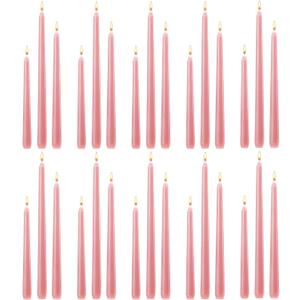 MTLEE Taper Candles 8/10/12 Multi Height Unscented Taper Candles 8 Burn Hours for Dinner Decorative Home Decoration Fall Thanksgiving Wedding Party Candlesticks(Pink,36)