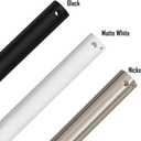 20 inch Ceiling Fan Downrod, Black Downrod for Ceiling Fans with lights, Extension Downrod with Wires, 1 inch Outside Diameter, Ceiling Fans and Accessories Replacement Parts, No Threaded, Black