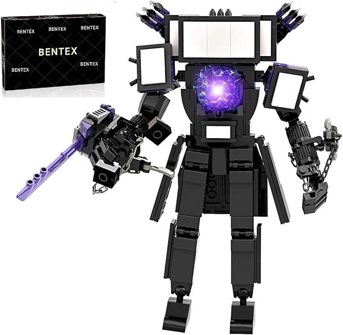 Bentex Toilet Upgraded Titan TV Man Figure Building Block Set, Upgraded Cameraman Speakerman Game Model Collectible Building Bricks Birthday Gift for Adults Fans (396pcs)