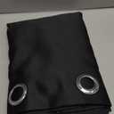 NICETOWN Pitch Black Solid Thermal Insulated Grommet Blackout Curtains/Drapes for Bedroom Window (2 Panels, 42 inches Wide by 63 inches Long, Black)