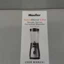 Mueller Smoothie Blender for Smoothies - Personal Blender for Shakes, Frozen Drinks, Baby Food & More, 15oz Travel Cup and Lid, Durable Stainless Steel Blades for Powerful Blending Performance (Turquoise)