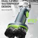 Electric Cleaning Brush, Dual Head Power Brush Scrubber with Infrared Control, 8-in-1 Cordless Power Scrubber for Bathroom & Shower, Electric Scrubber with Adjustable Handle for Bathtub, Tile, Floor