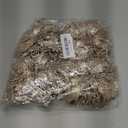 GL-Turelifes 12 Pieces 6.3 Glitter Christmas Flowers Champagne Poinsettia Artificial Flower Christmas Tree Flowers Wreath Tree Ornaments with 12 Pcs Green Flower Stem