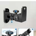 Rear Speaker Wall Mount, 2 Packs Universal Mounting Bracket for Small Bookshelf Speakers, Swivel & Tilt, Works with Klipsch, Lg, Polk, Sony & Others, fits Keyhole and Thread Hole, Hold up to 32 lbs