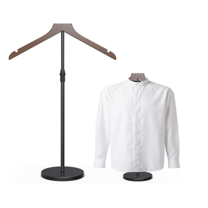 OLV Shirt Display Stand, 1834 Inch Adjustable Mannequin Stand for Vendors, Mannequin Torso Valet Stand for Shop, Dress Form Steamer Stand for Clothes, Jacket Coat Hanger Stand, Brown