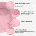 Bow Baby Girls Bucket Hat Infant Toddler Summer Cap Sun Protect Kids Hat for Girls (Pink)